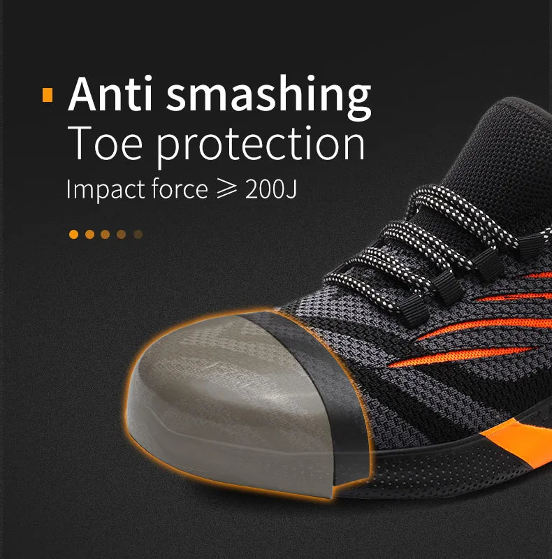 Men’s Safety Work Shoes – Lightweight, Anti-Puncture, Indestructible Boots