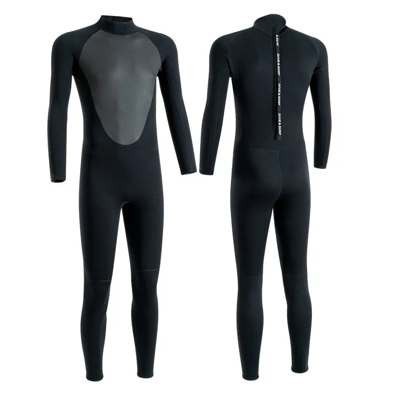 Men’s 3mm Neoprene Wetsuit – Full Body Diving & Surfing Suit