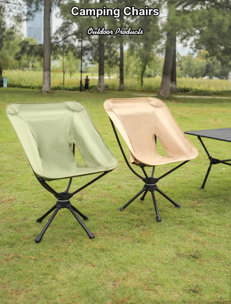 Rotatable Outdoor Folding Chair – Lightweight Camping, Beach & Fishing Chair with Carry Bag