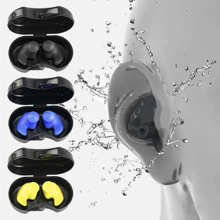 2PCS Silicone Swimming Earplugs – Reusable Waterproof Ear Protection