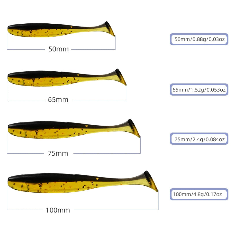 MEREDITH Easy Shiner Soft Fishing Lures – 50-100mm