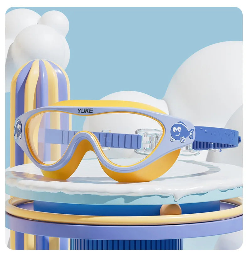 Kids Swimming Goggles – Waterproof, Anti-Fog, HD Large Frame Swim Glasses for Boys & Girls
