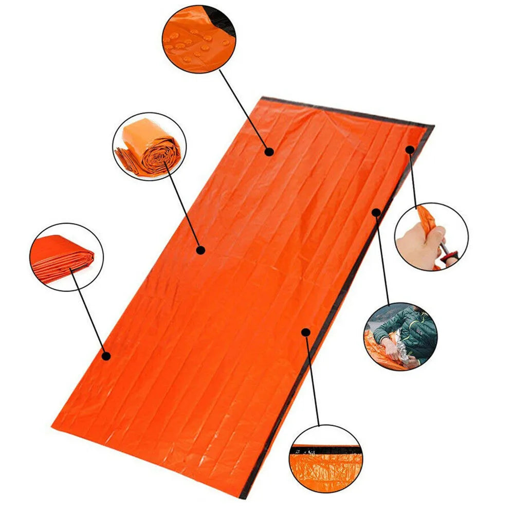Portable Waterproof Emergency Sleeping Bag – Mylar Thermal Survival Sack