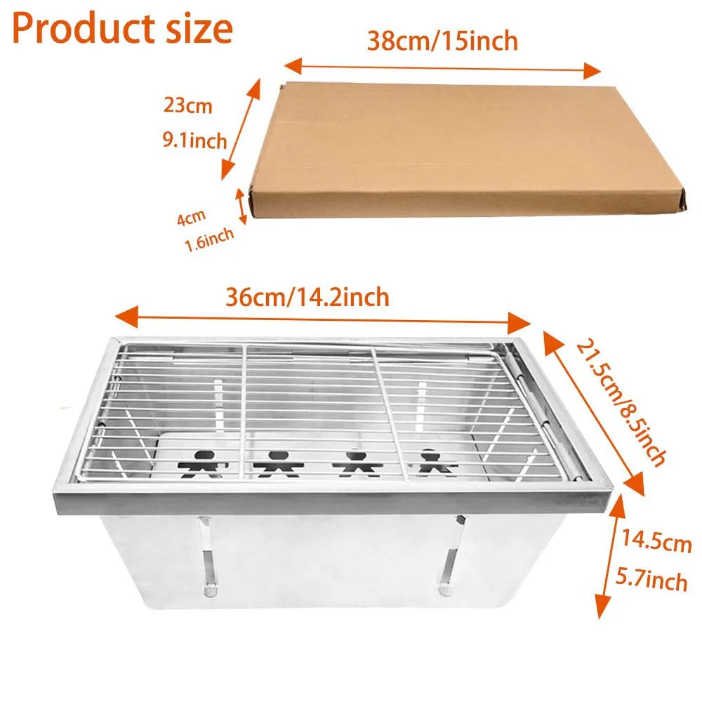 IGT Camping Folding Wood Table – Portable Gas Stove & BBQ Grill Table