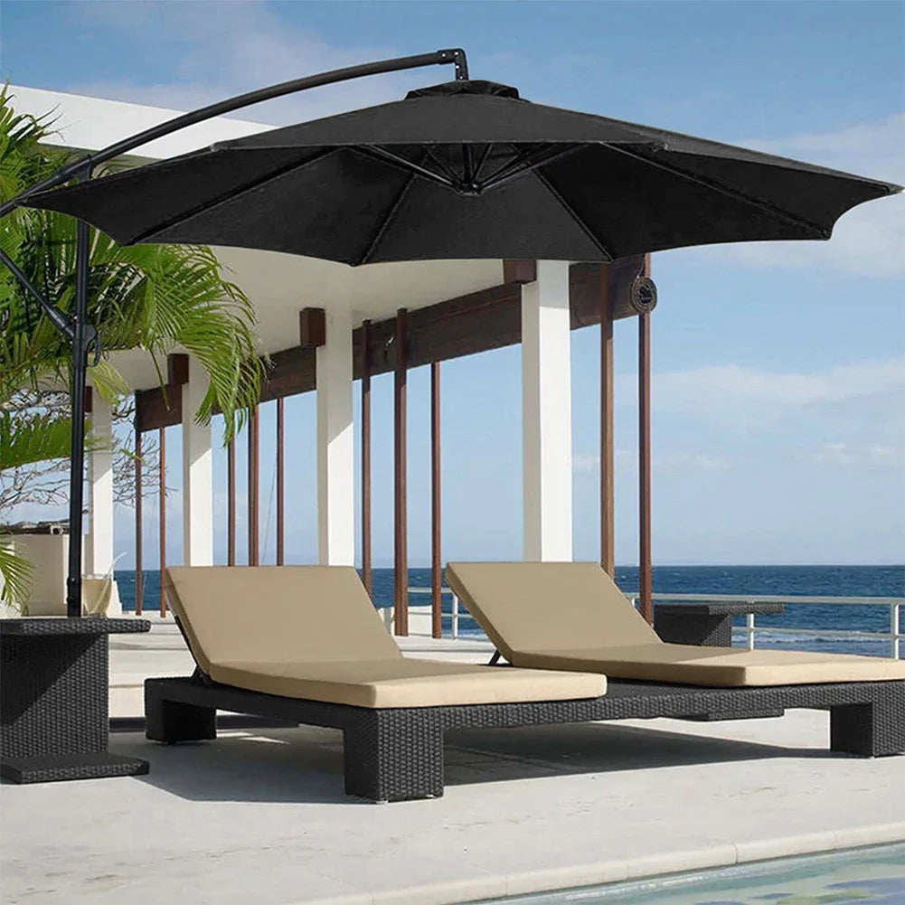 2m 6-Rib Parasol Umbrella – Replaceable UV Protection Canopy, No Stand