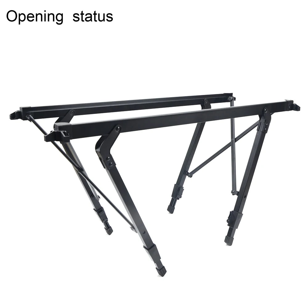 IGT Camping Folding Wood Table – Portable Gas Stove & BBQ Grill Table