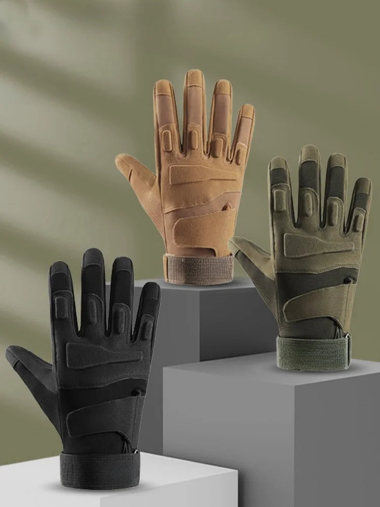 Men’s Full-Finger Tactical Gloves – Breathable, Wear-Resistant, Anti-Slip