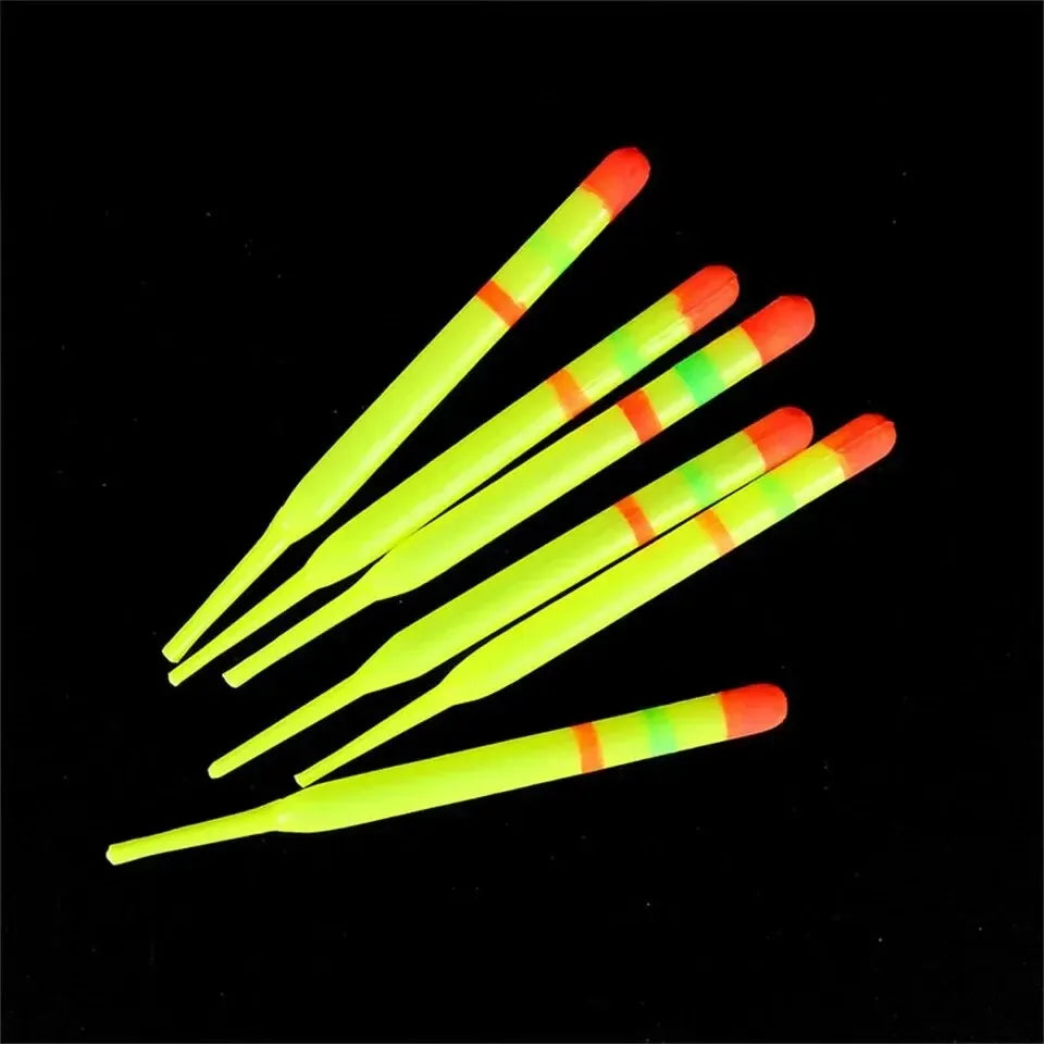 15-Piece Fishing Float Set – Mixed Size & Color Vertical Buoys with Rubber