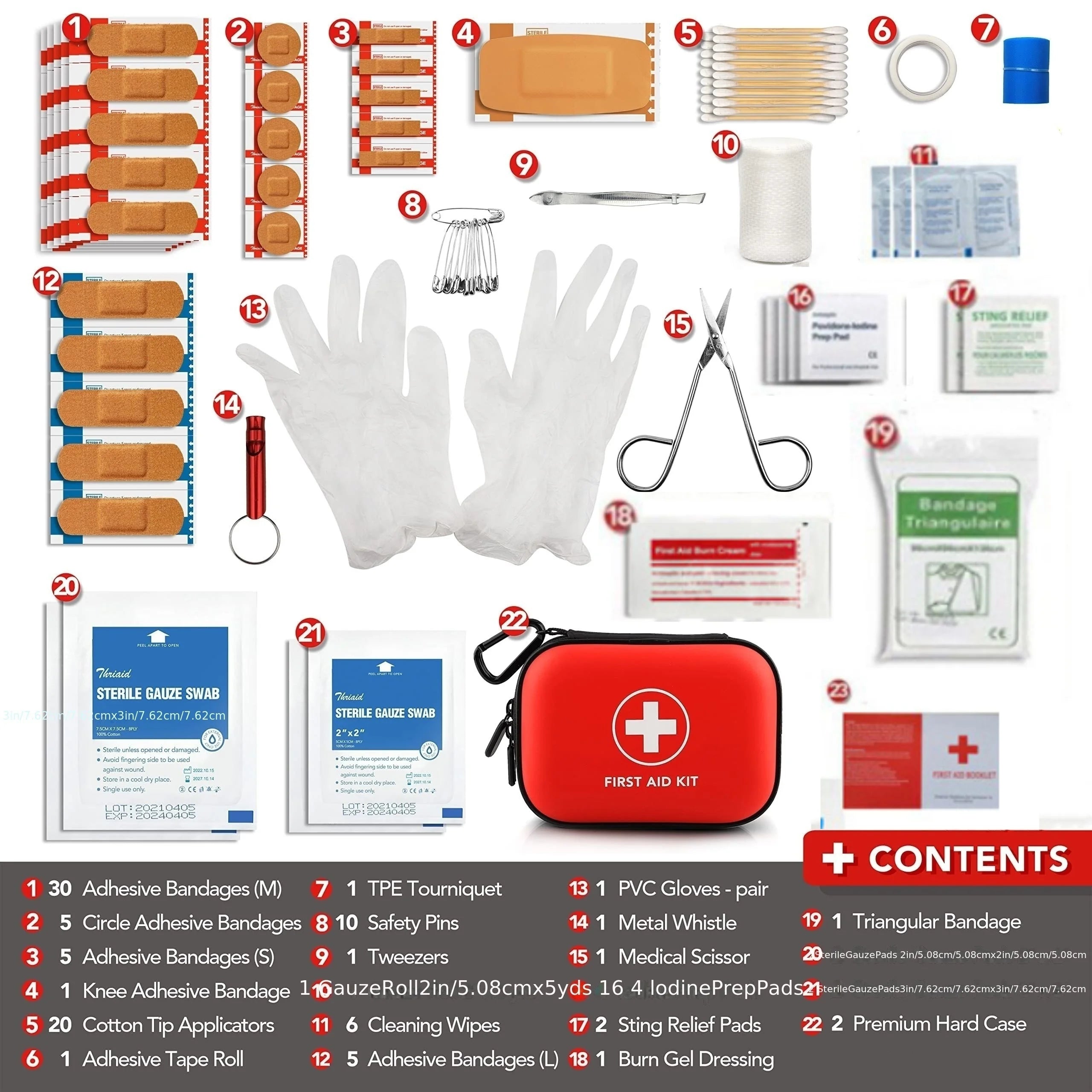 Portable Emergency First Aid Kit – Travel, Camping & Household Survival Bag