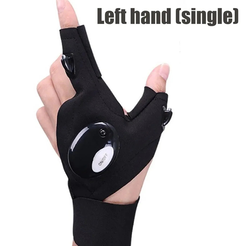 LED Fingerless Fishing & Cycling Gloves – Light-Up Gloves for Outdoor Activities