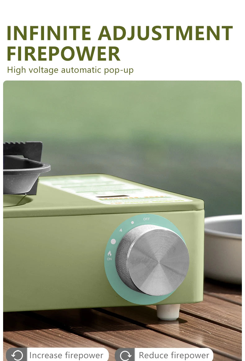 BISINNA Camping Gas Stove – 5800W High-Power Portable Cassette Burner for Hiking & Outdoor Cooking