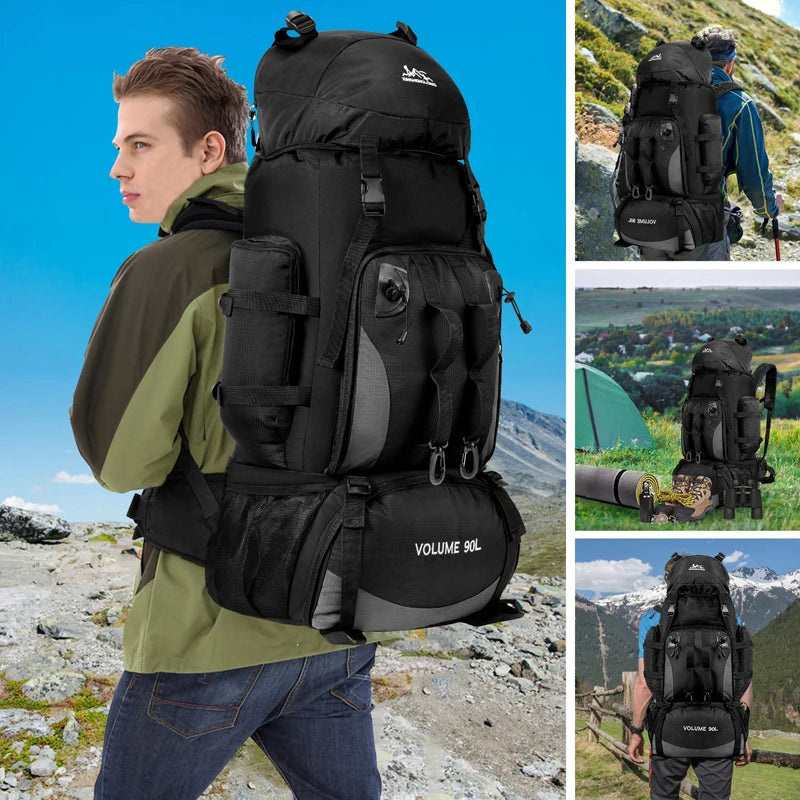 90L Waterproof Hiking Backpack – Large Capacity Trekking & Camping Rucksack