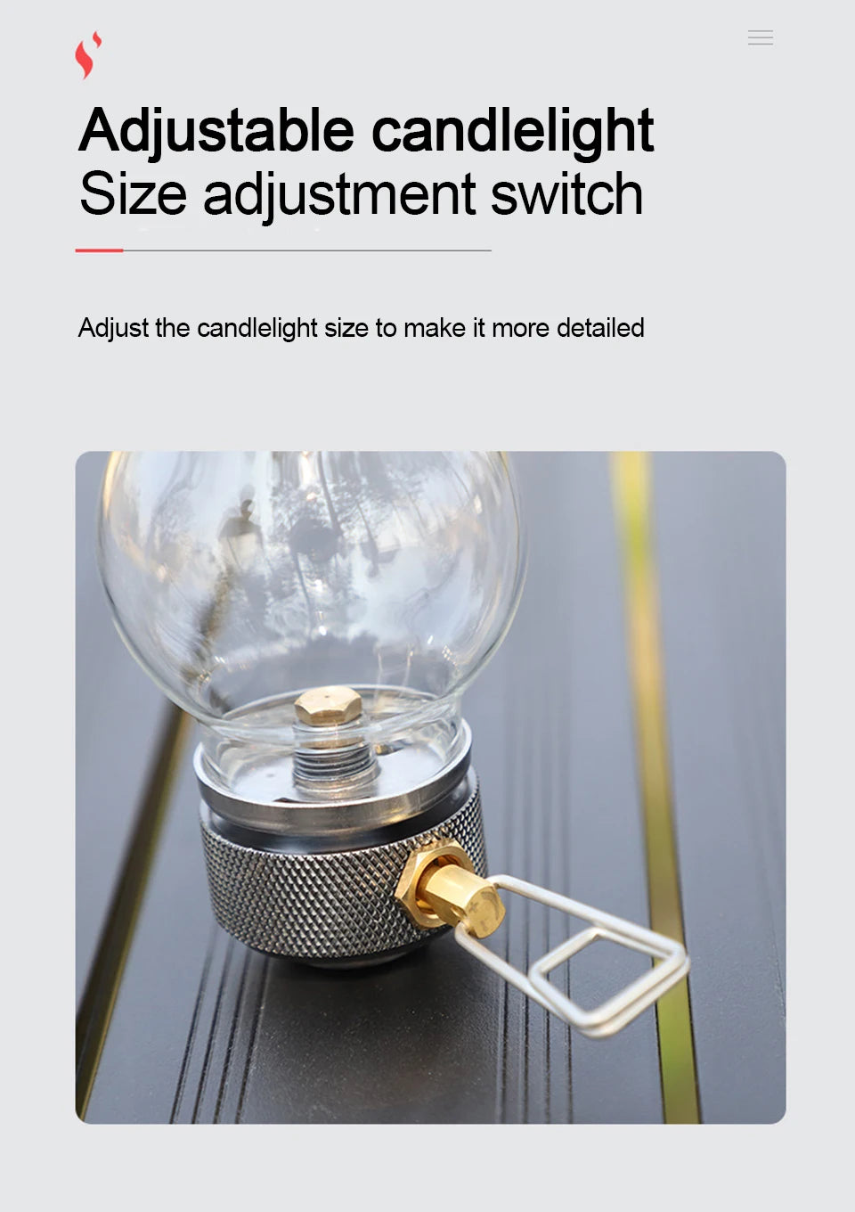 Portable Camping Gas Candle Lamp – Butane Outdoor Light