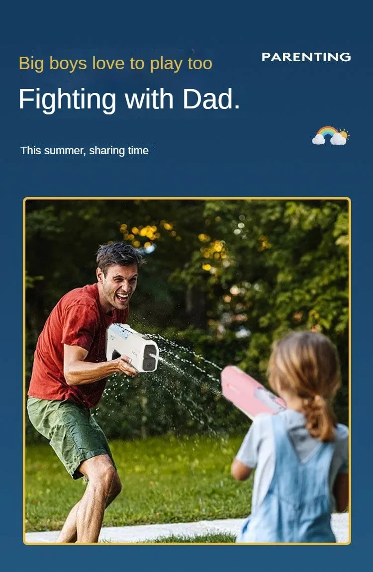 Electric High-Pressure Water Gun – Kids Summer Outdoor Toy