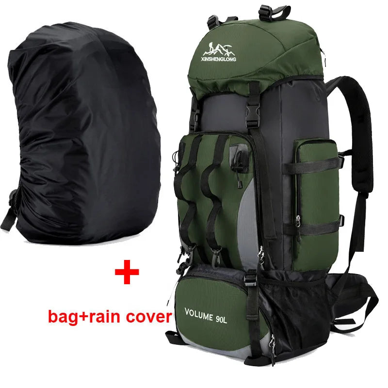 90L Waterproof Hiking Backpack – Large Capacity Trekking & Camping Rucksack
