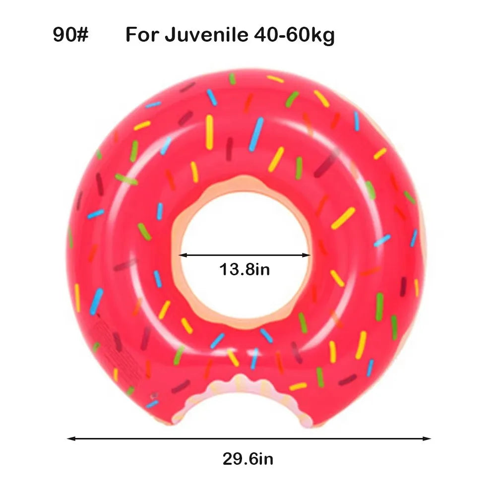 Rooxin Inflatable Donut Swim Ring – Pool Float for Kids & Adults