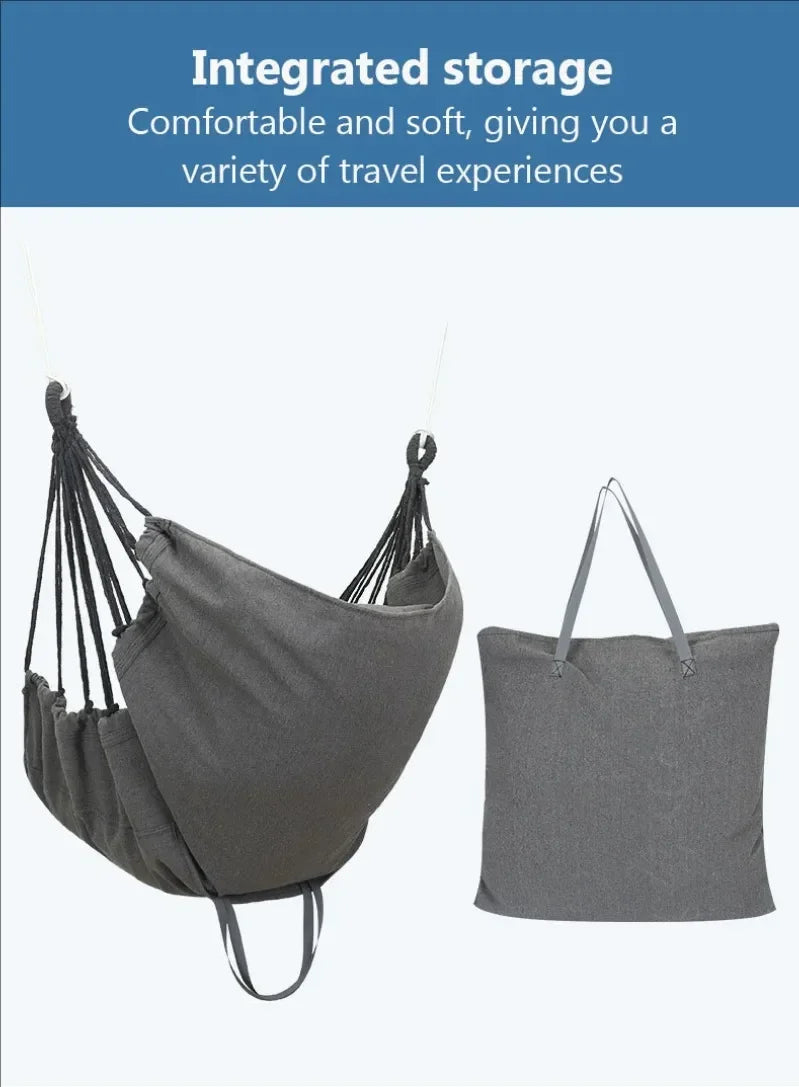 Durable Hanging Hammock Chair – Cotton Rope Indoor & Outdoor Swing