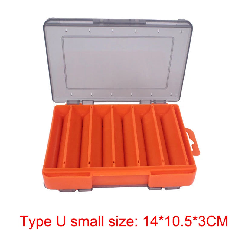 Shrimp & Squid Fishing Tackle Box – Double-Sided U-Shape Wooden/Plastic Case