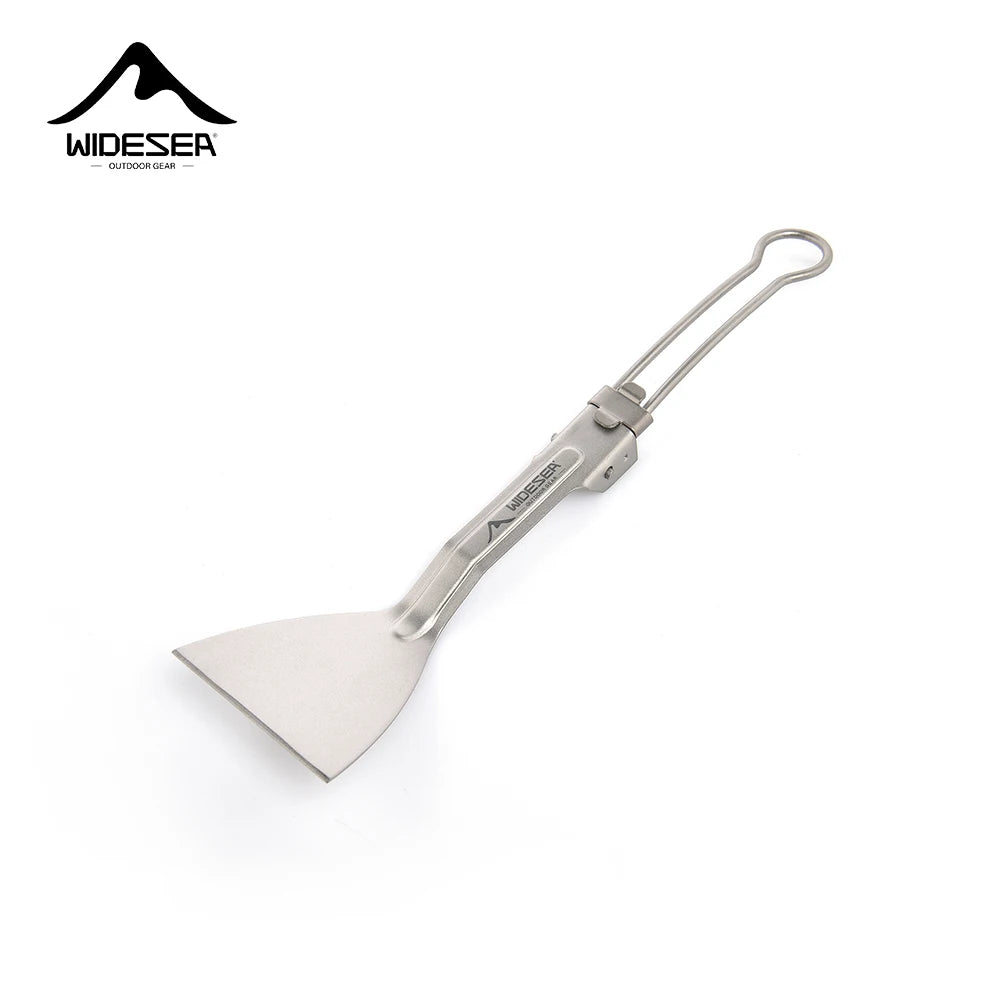 Widesea Titanium Folding Shovel – Compact Camping Spatula for Outdoor Cooking & Picnic