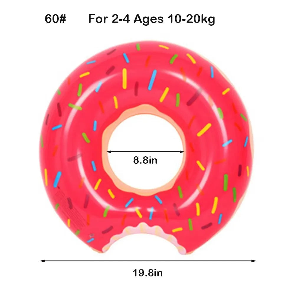 Rooxin Inflatable Donut Swim Ring – Pool Float for Kids & Adults