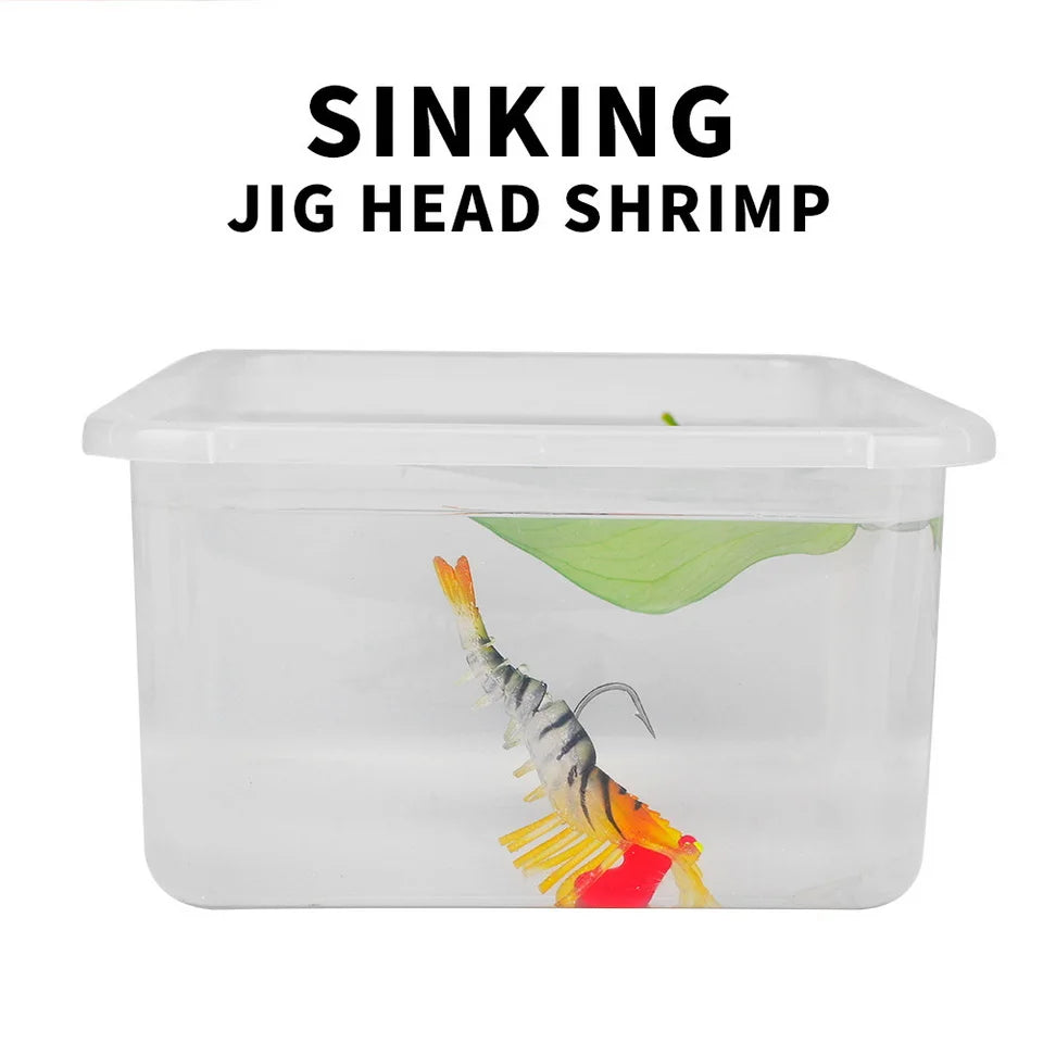 Luminous Silicone Shrimp Jig Head Swimbait