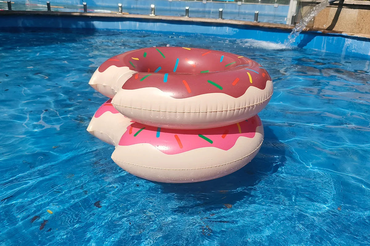Rooxin Inflatable Donut Swim Ring – Pool Float for Kids & Adults