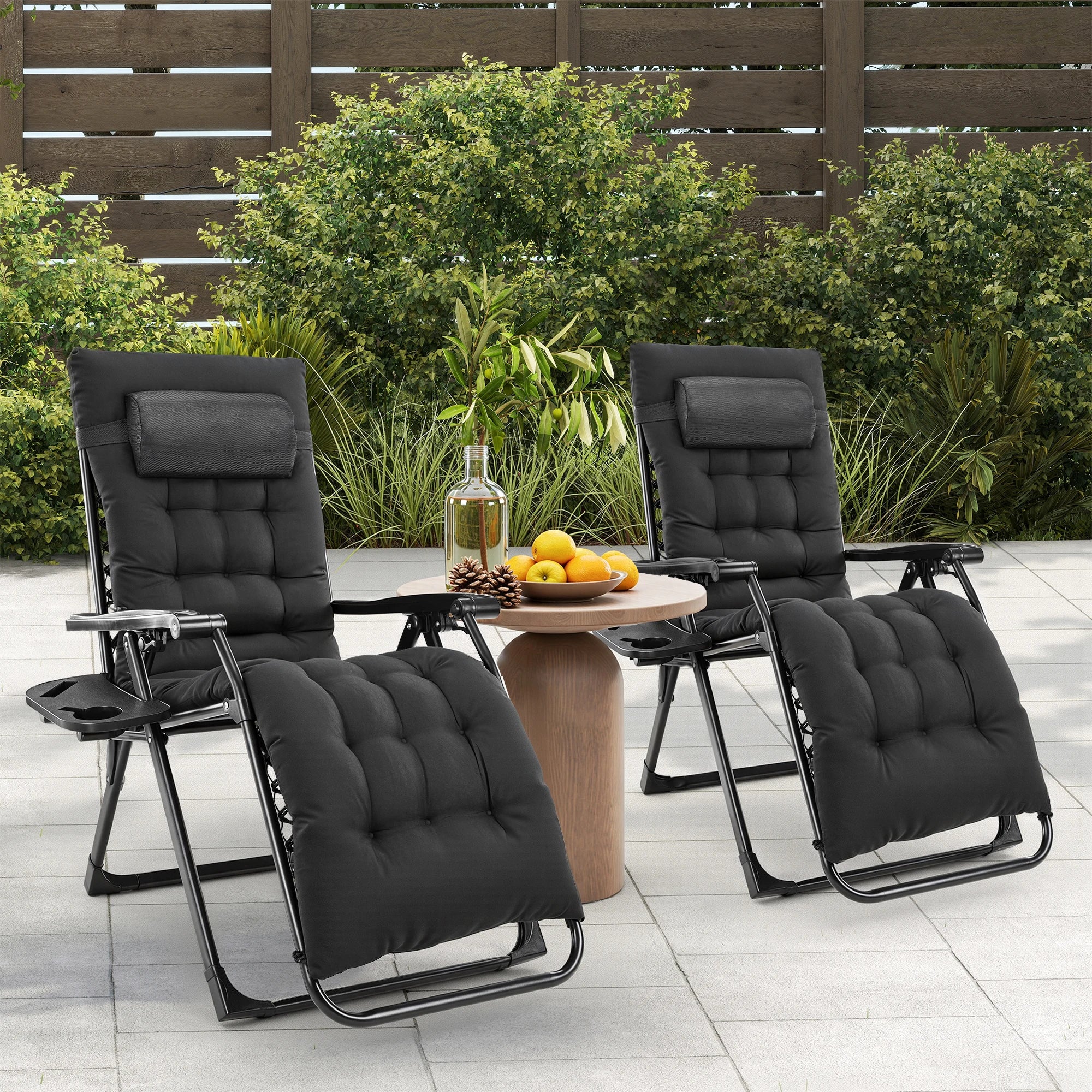 JHK Zero Gravity Recliner Set – 2 Portable Camping & Outdoor Lounge Chairs