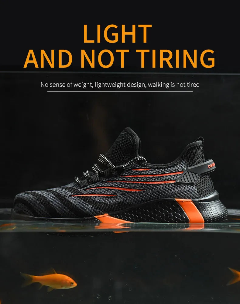 Men’s Safety Work Shoes – Lightweight, Anti-Puncture, Indestructible Boots