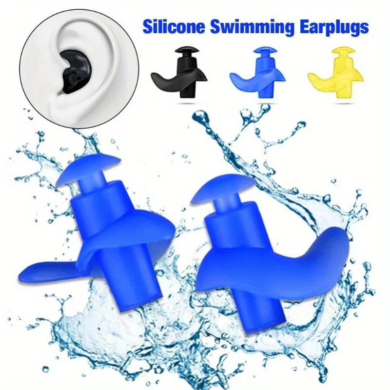 2PCS Silicone Swimming Earplugs – Reusable Waterproof Ear Protection