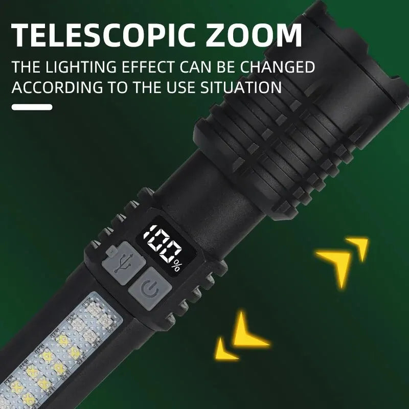 Super Bright LED Flashlight – Rechargeable Portable Torch for Outdoor & Emergency Use