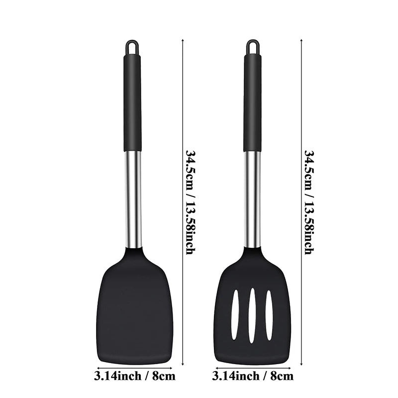 2-Piece Silicone Spatula Set – Heat-Resistant Nonstick Kitchen Cooking Tools