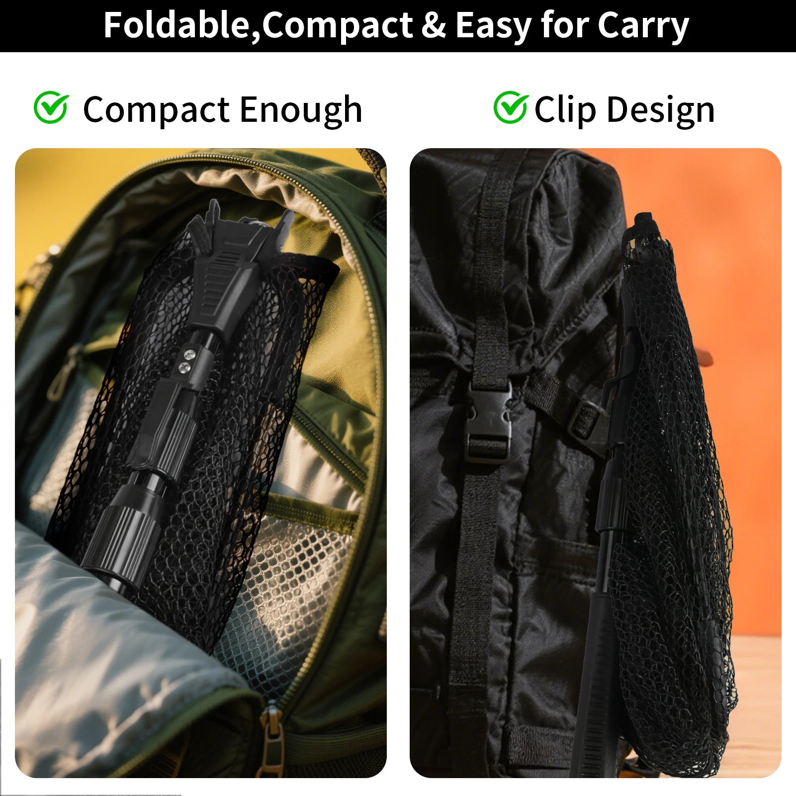 Telescopic Folding Landing Net – Extendable Fly & Carp Fishing Net