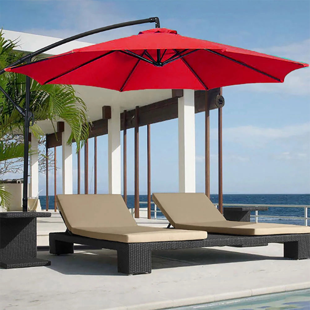 2m 6-Rib Parasol Umbrella – Replaceable UV Protection Canopy, No Stand