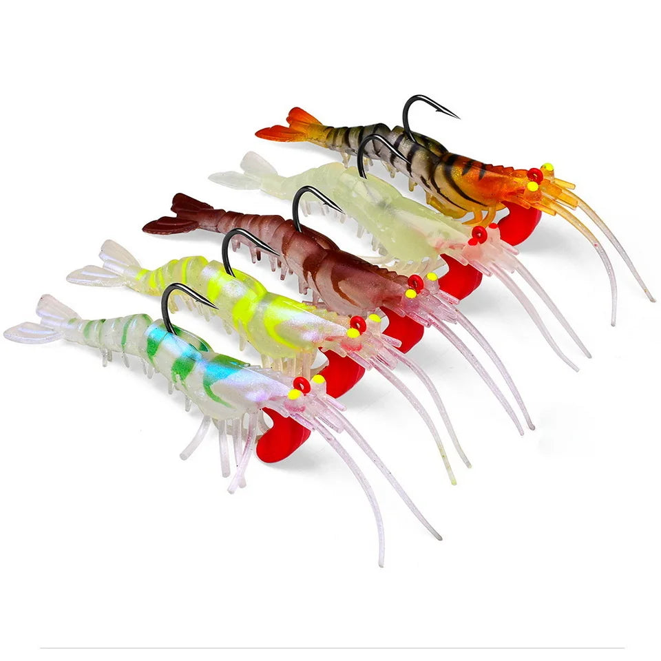 Luminous Silicone Shrimp Jig Head Swimbait