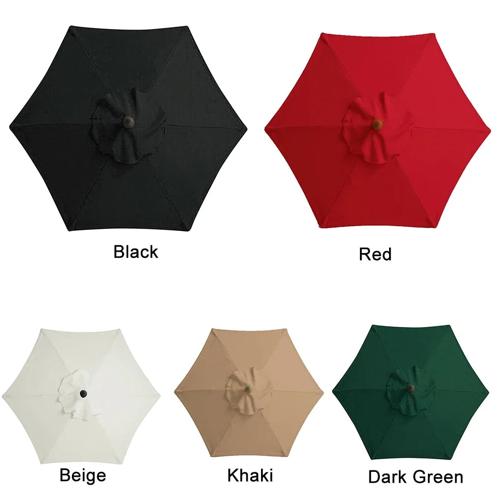 2m 6-Rib Parasol Umbrella – Replaceable UV Protection Canopy, No Stand