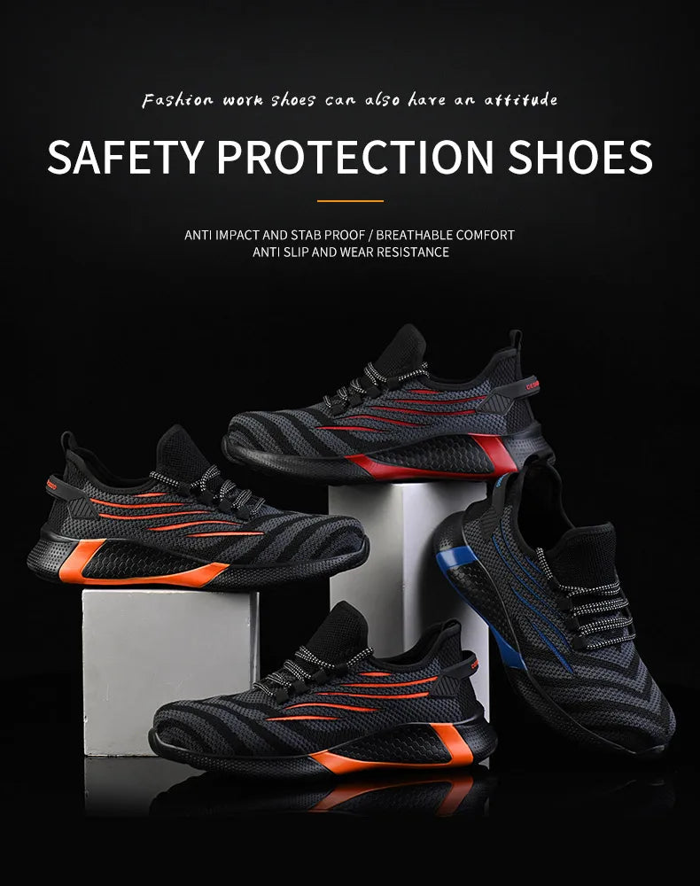 Men’s Safety Work Shoes – Lightweight, Anti-Puncture, Indestructible Boots