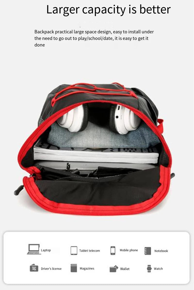 Multifunctional Folding Backpack – Lightweight Waterproof Nylon Sports Bag