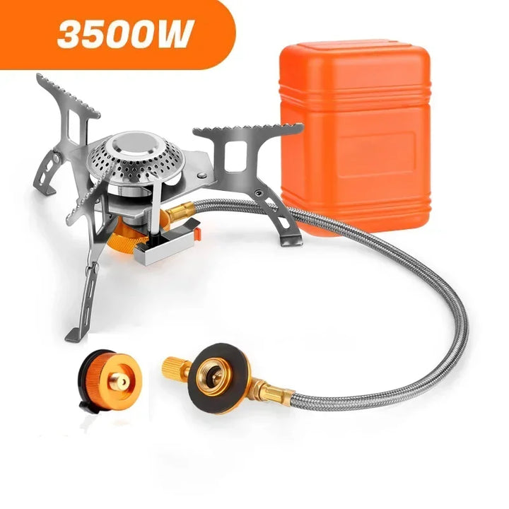 Camping Gas Stove – Portable Folding Backpacking Stove 3500W for Cooking, Hiking & Picnic