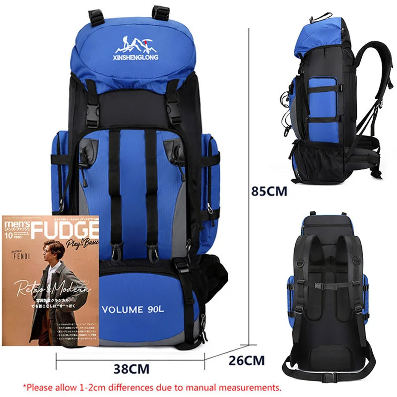 90L Waterproof Hiking Backpack – Large Capacity Trekking & Camping Rucksack