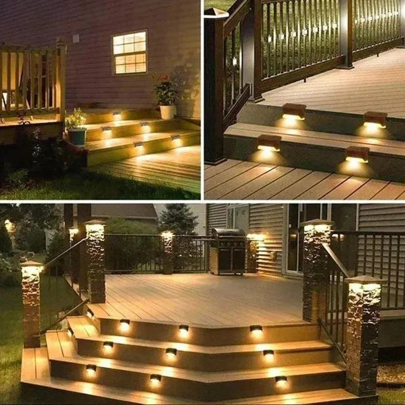 Solar LED Outdoor Lights – Waterproof Garden, Deck & Step Lamps (1/4/8/12PCS)