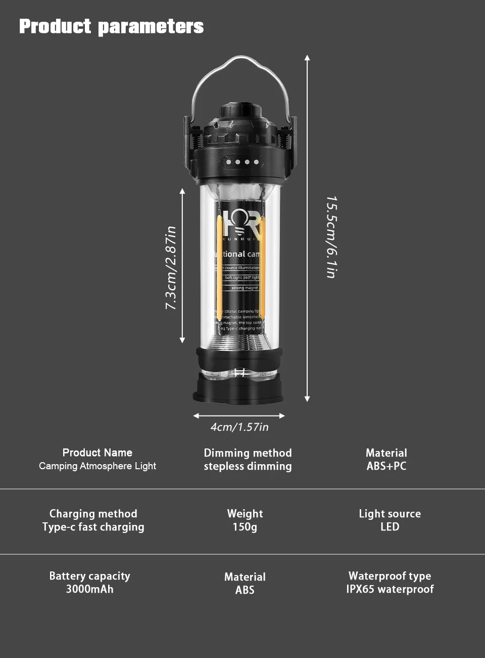 DOTWISE 3000mAh Portable Camping Lantern