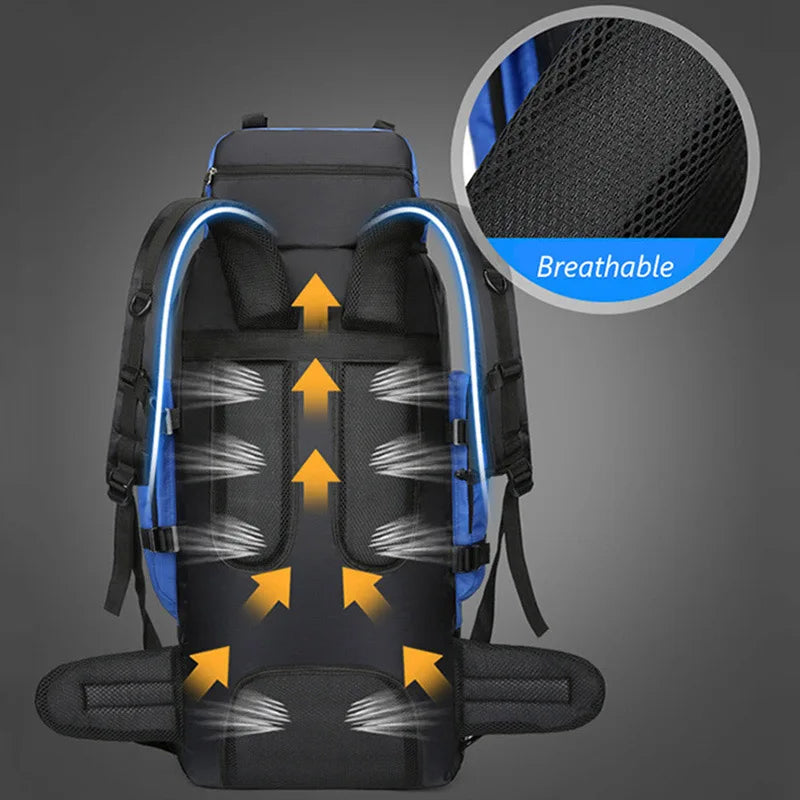 90L Waterproof Hiking Backpack – Large Capacity Trekking & Camping Rucksack