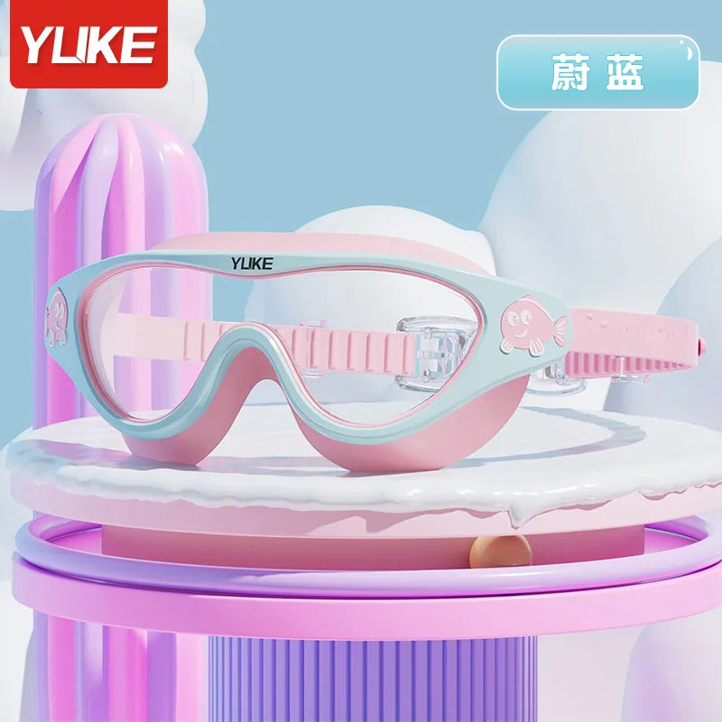 Kids Swimming Goggles – Waterproof, Anti-Fog, HD Large Frame Swim Glasses for Boys & Girls