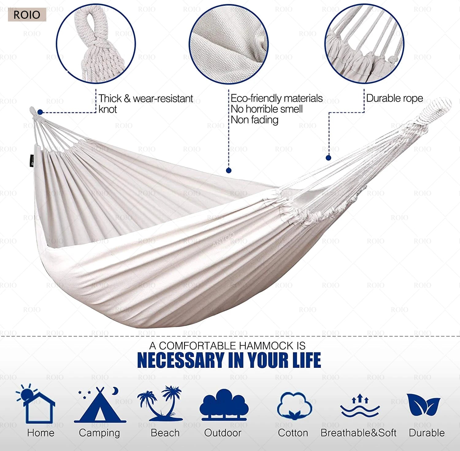 1-2 Person Portable Camping Hammock – Travel, Beach & Outdoor Hanging Bed