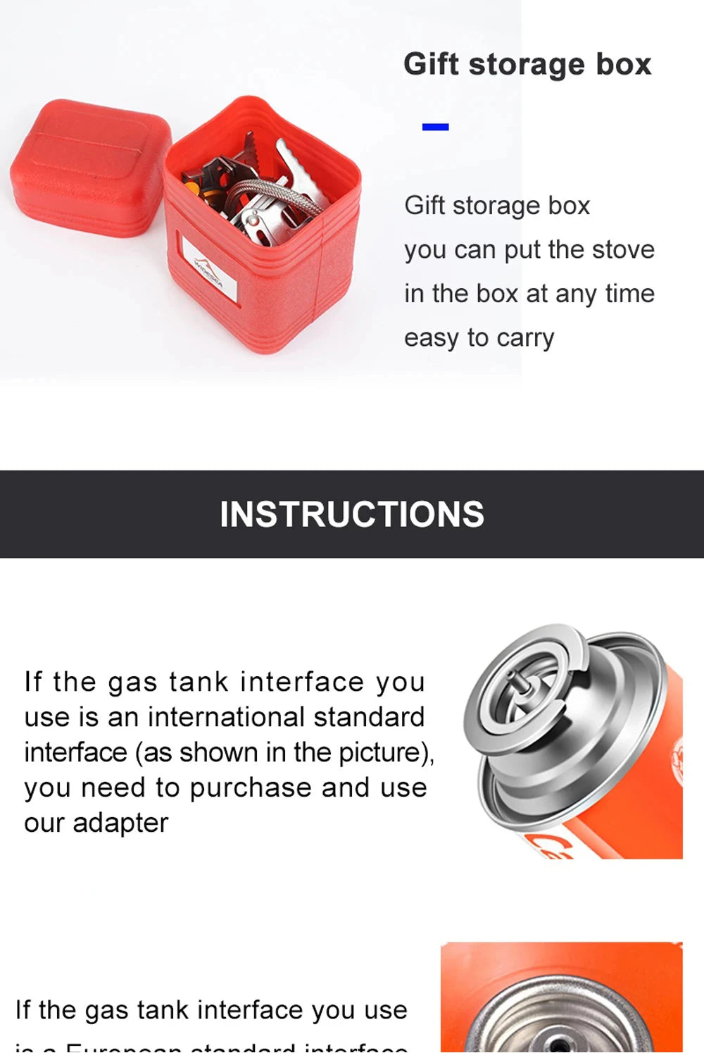 Camping Gas Stove – Portable Folding Backpacking Stove 3500W for Cooking, Hiking & Picnic