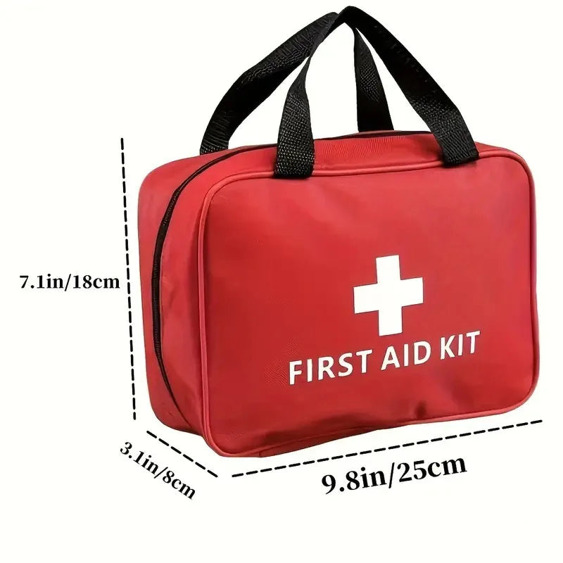 Portable Emergency First Aid Kit – Travel, Camping & Household Survival Bag