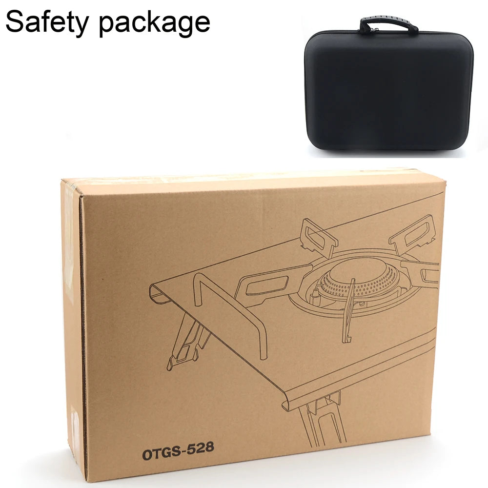 IGT Camping Folding Wood Table – Portable Gas Stove & BBQ Grill Table