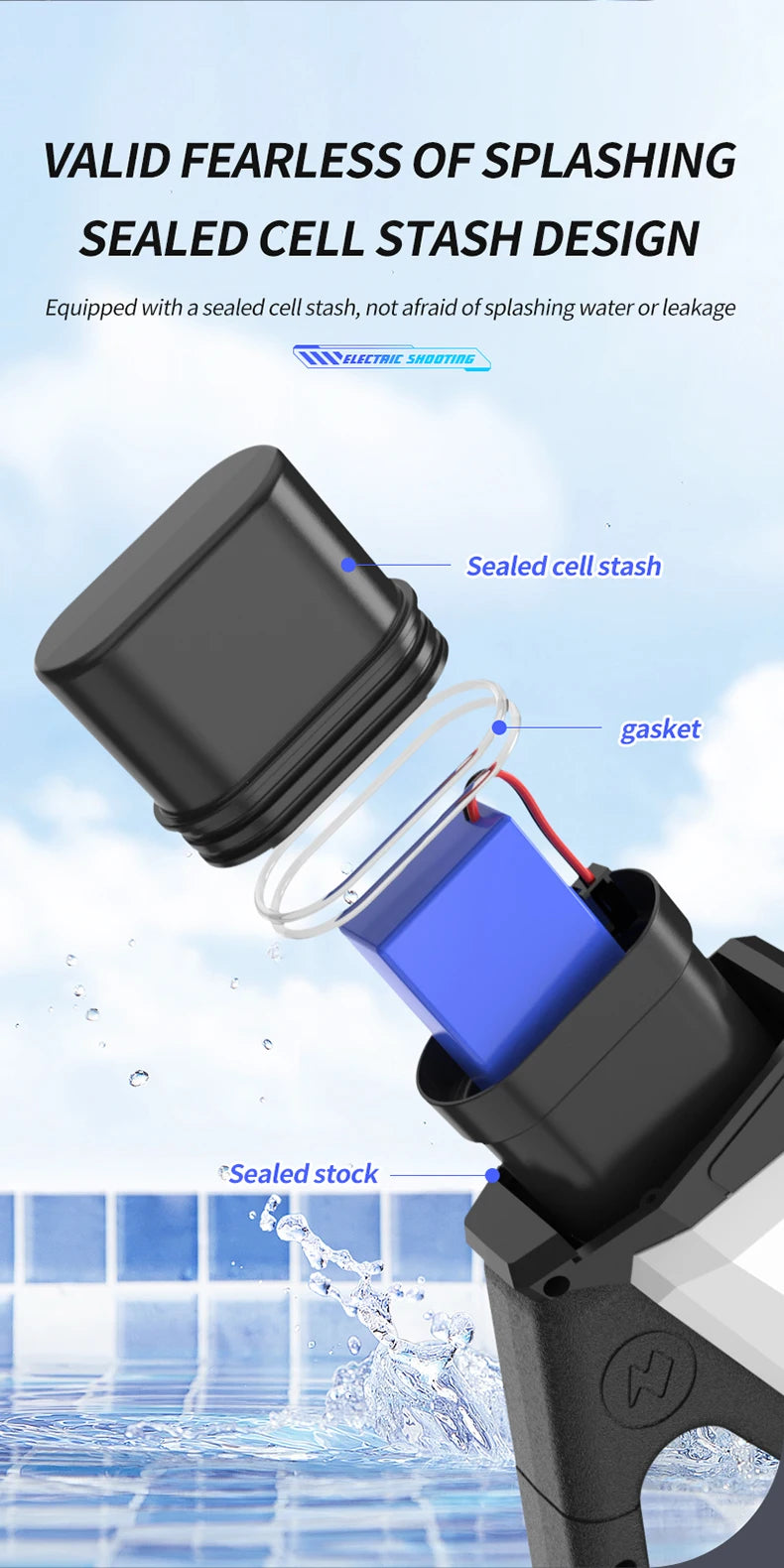 Electric High-Pressure Water Gun – Kids Summer Outdoor Toy