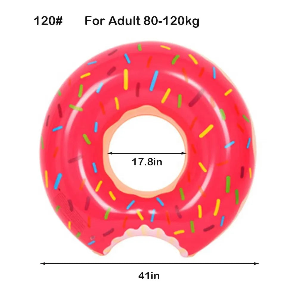 Rooxin Inflatable Donut Swim Ring – Pool Float for Kids & Adults