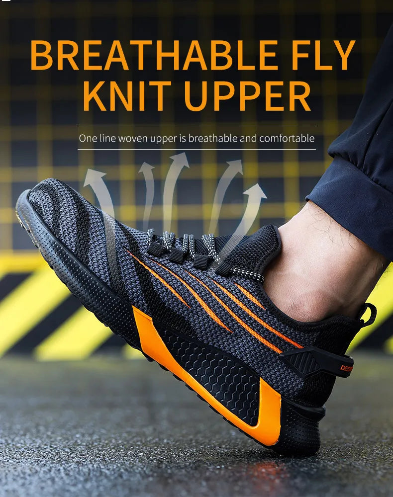 Men’s Safety Work Shoes – Lightweight, Anti-Puncture, Indestructible Boots